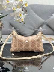 DIOR DREAM BAG Dusty Ivory Cannage Cotton with Bead Embroidery M2341OIBE - LIKE AUTH 99%
