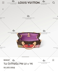 LV x YK ONTHEGO PM MONOGRAM CANVAS M46473 - LIKE AUTH 99%