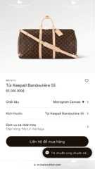 LV KEEPALL BANDOULIERE 55 M41414 - LIKE AUTH 99%