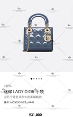 MINI LADY DIOR BAG SIZE 17 - LIKE AUTH 99%