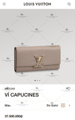 LV CAPUCINES WALLET TAURILLON LEATHER M61249 - LIKE AUTH 99%