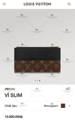 LV SLIM PURSE M80348 - LIKE AUTH 99%