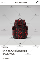 LV X YK CHRISTOPHER BACKPACK M21978