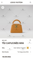 LV CAPUCINES MINI BAG M21168 - LIKE AUTH 99%