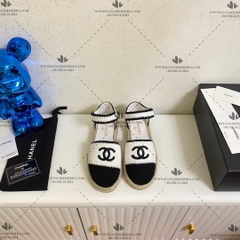 CHANEL 2022 INTERLOCKING CC LOGO ESPADRILLES G38736 - LIKE AUTH 99%