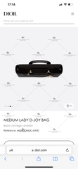 MEDIUM LADY D-JOY BAG - LIKE AUTH 99%