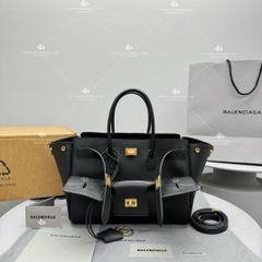 BALENCIAGA WOMEN'S BEL AIR SMALL CARRY ALL BAG IN BLACK GOLD HARDWARE - LIKE AUTH 99%