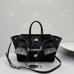 BALENCIAGA WOMEN'S BEL AIR SMALL CARRY ALL BAG IN BLACK SILVER HARDWARE - LIKE AUTH 99%
