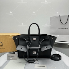 BALENCIAGA WOMEN'S BEL AIR SMALL CARRY ALL BAG IN BLACK SILVER HARDWARE - LIKE AUTH 99%
