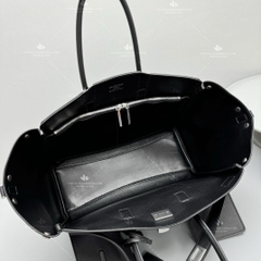 BALENCIAGA WOMEN'S BEL AIR SMALL CARRY ALL BAG IN BLACK SILVER HARDWARE - LIKE AUTH 99%