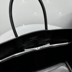 BALENCIAGA WOMEN'S BEL AIR SMALL CARRY ALL BAG IN BLACK SILVER HARDWARE - LIKE AUTH 99%