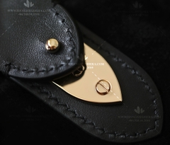 MEDIUM DIOR TOUJOURS BAG BLACK MACROCANNAGE CALFSKIN M2821OSHJ_M900 - LIKE AUTH 99%