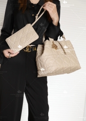 MEDIUM DIOR TOUJOURS BAG POWDER BEIGE MACROCANNAGE CALFSKIN M2821OSHJ_M51U - LIKE AUTH 99%
