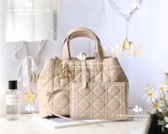 MEDIUM DIOR TOUJOURS BAG POWDER BEIGE MACROCANNAGE CALFSKIN M2821OSHJ_M51U - LIKE AUTH 99%
