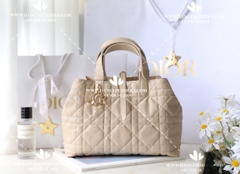 MEDIUM DIOR TOUJOURS BAG POWDER BEIGE MACROCANNAGE CALFSKIN M2821OSHJ_M51U - LIKE AUTH 99%