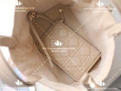 MEDIUM DIOR TOUJOURS BAG POWDER BEIGE MACROCANNAGE CALFSKIN M2821OSHJ_M51U - LIKE AUTH 99%
