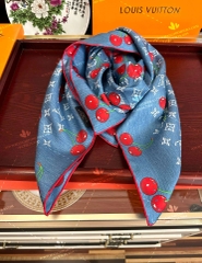LV x TM Denim Cerise Square 90 M96389 - LV SCARF OEM