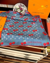 LV x TM Denim Cerise Square 90 M96389 - LV SCARF OEM
