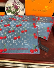 LV x TM Denim Cerise Square 90 M96389 - LV SCARF OEM