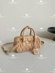 MIU MIU ARCADIE MATELASSE NAPPA LEATHER HOBO BAG - LIKE AUTH 99%