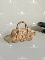 MIU MIU ARCADIE MATELASSE NAPPA LEATHER HOBO BAG - LIKE AUTH 99%