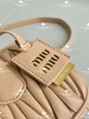 MIU MIU ARCADIE MATELASSE NAPPA LEATHER HOBO BAG - LIKE AUTH 99%