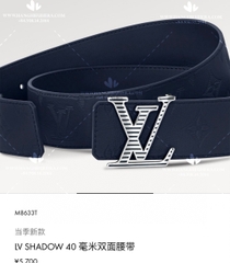 LV SHADOW 40MM REVERSIBLE BELT M8633T - LIKE AUTH 99%
