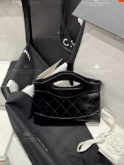 CHANEL 31 Nano Gold CC Logo Shiny Lambskin Chain Bag