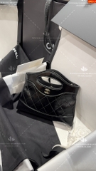 CHANEL 31 Nano Gold CC Logo Shiny Lambskin Chain Bag