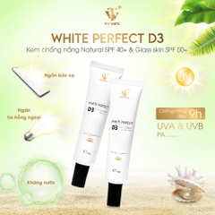 White Perfect D3 Kem chống nắng Glass Skin SPF50+ PA++++