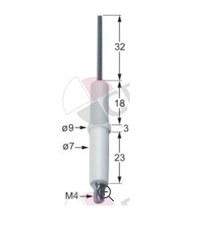 Linh kiện bếp âu - Sứ đánh lửa bếp âu 22296900 - Ignition electrode connection M4