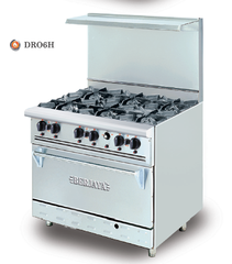 Bếp âu 6 họng có lò nướng Berjaya / Deluxe Range Oven with Open Burner  DRO 6H