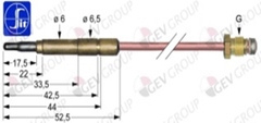 Linh kiện bếp công nghiệp - Đầu dò nhiệt độ bếp âu / Cảm biến nhiệt độ bếp âu / Thermocoulpe M9x1 L1500 mm