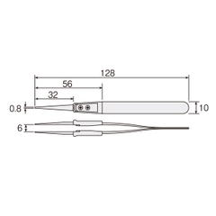 Nhíp không gỉ đầu gốm sứ HOZAN P-855-C