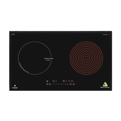 Bếp Đôi Điện Từ Và Hồng Ngoại Pramie PRDE-2123