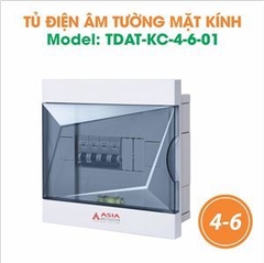 Tủ Điện Âm Tường Mặt Kính Trong Asia Lighting TDAT-KC-4-6