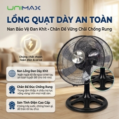 Quạt Sàn Công Nghiệp 16 Inch Hai Đầu 360° Unimax UMDFV-1651ST (120W)