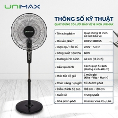 Quạt Đứng 16 Inch Unimax UMFV-16005S (60W)