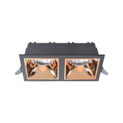 Đèn LED Downlight Âm Trần Đôi Vỏ Đen Chóa Đồng Sang Trọng Anfaco AFC 772 D/2 LED 7W