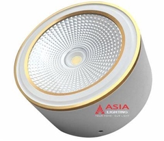 Đèn Trần Nổi Tròn Vỏ Đen Viền Vàng Thân Ngắn Asia Lighting OBLT10V