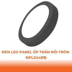 Đèn Ốp Trần Nổi Hình Tròn Viền Đen Nanoco NPL24RB