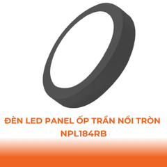 Đèn Ốp Trần Nổi Hình Tròn Viền Đen Nanoco NPL18RB