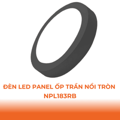 Đèn Ốp Trần Nổi Hình Tròn Viền Đen Nanoco NPL18RB