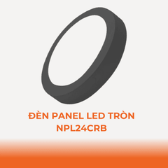 Đèn Ốp Trần Nổi Hình Tròn Viền Đen Nanoco NPL24RB