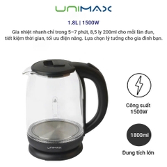 Ấm Siêu Tốc Thủy Tinh Unimax UMKV-1880HP (1.8L)