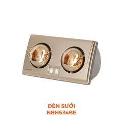 Đèn Sưởi Gắn Tường Hai Bóng Nanoco NBH634BE