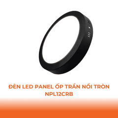 Đèn Ốp Trần Nổi Hình Tròn Viền Đen Nanoco NPL12RB