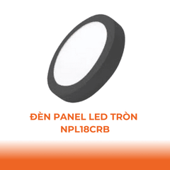 Đèn Ốp Trần Nổi Hình Tròn Viền Đen Nanoco NPL18RB