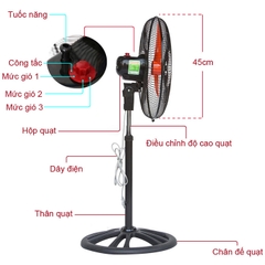 Quạt Đứng Công Nghiệp ChingHai HS918CĐ