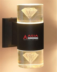 Đèn Tường 2 Đầu Hình Kim Cương - Thân Màu Đen Asia Lighting DTU-KC-02